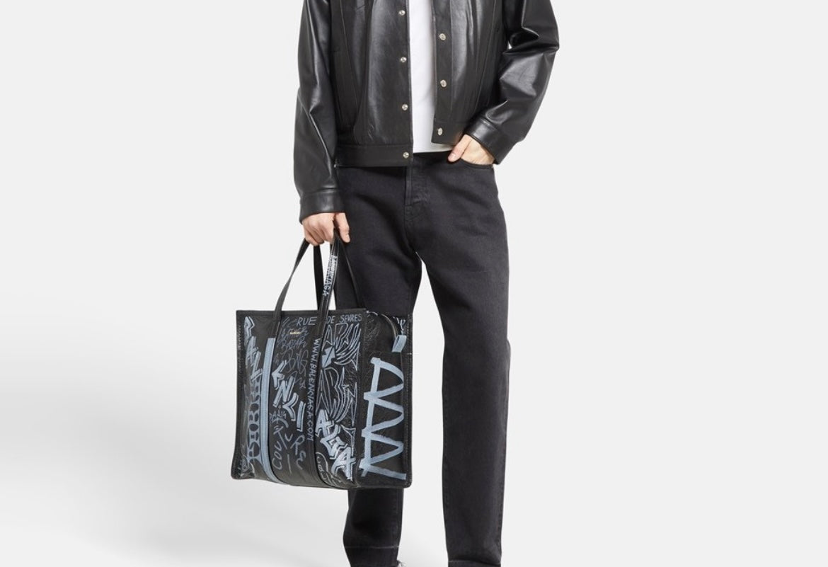 Leder-Tote Bag Balenciaga